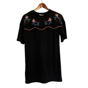 FREE with any purchase- Zara collection 17-18 Black embroidered dress SZ S